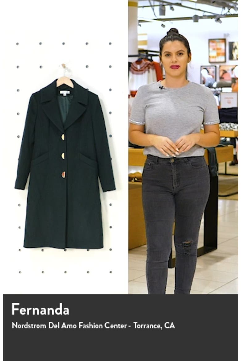 Notch Collar Wool Blend Coat video