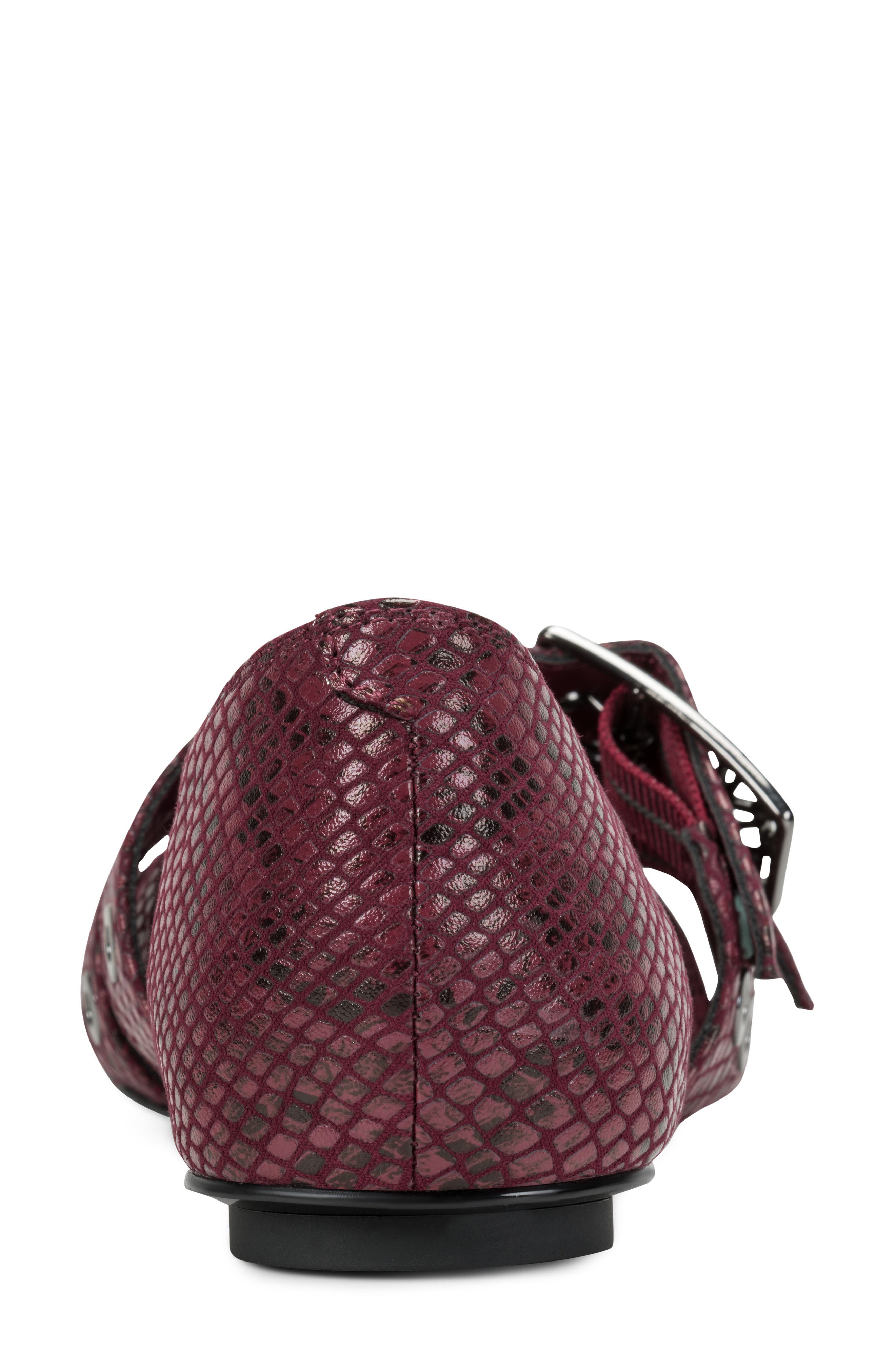 Ashlyn Double Band Flat, Alternate, color, BURGUNDY