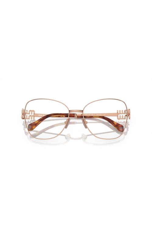 Miu Miu 56mm Pilot Optical Glasses In Pink