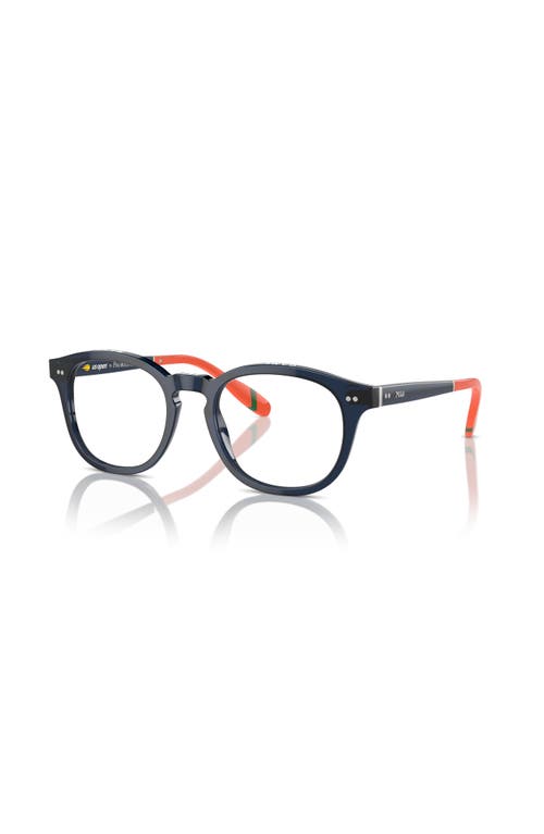 Polo Ralph Lauren 52mm Square Optical Glasses In Black