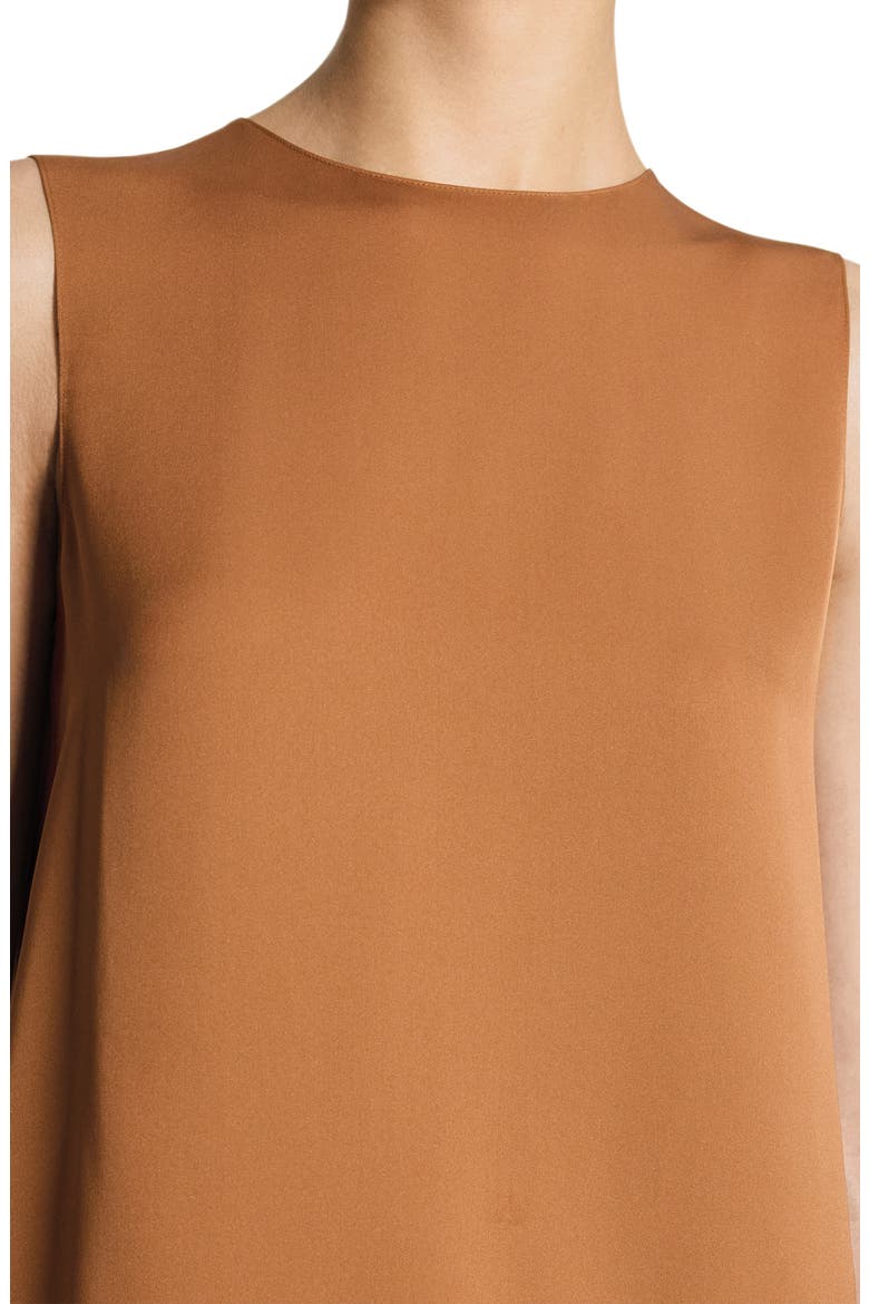 Sleeveless Silk Blouse, Alternate, color, BRIGHT COGNAC