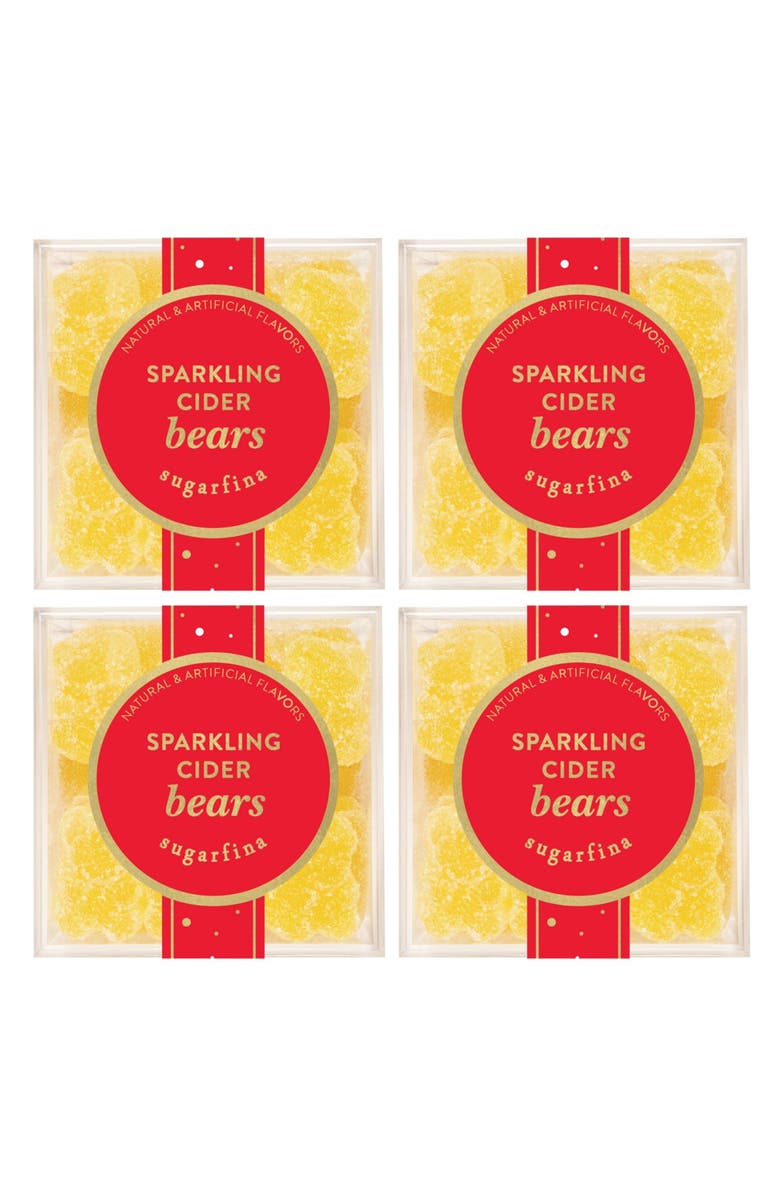 sugarfina Sparkling Cider Bears Set of 4 Candy Cubes, Main, color,