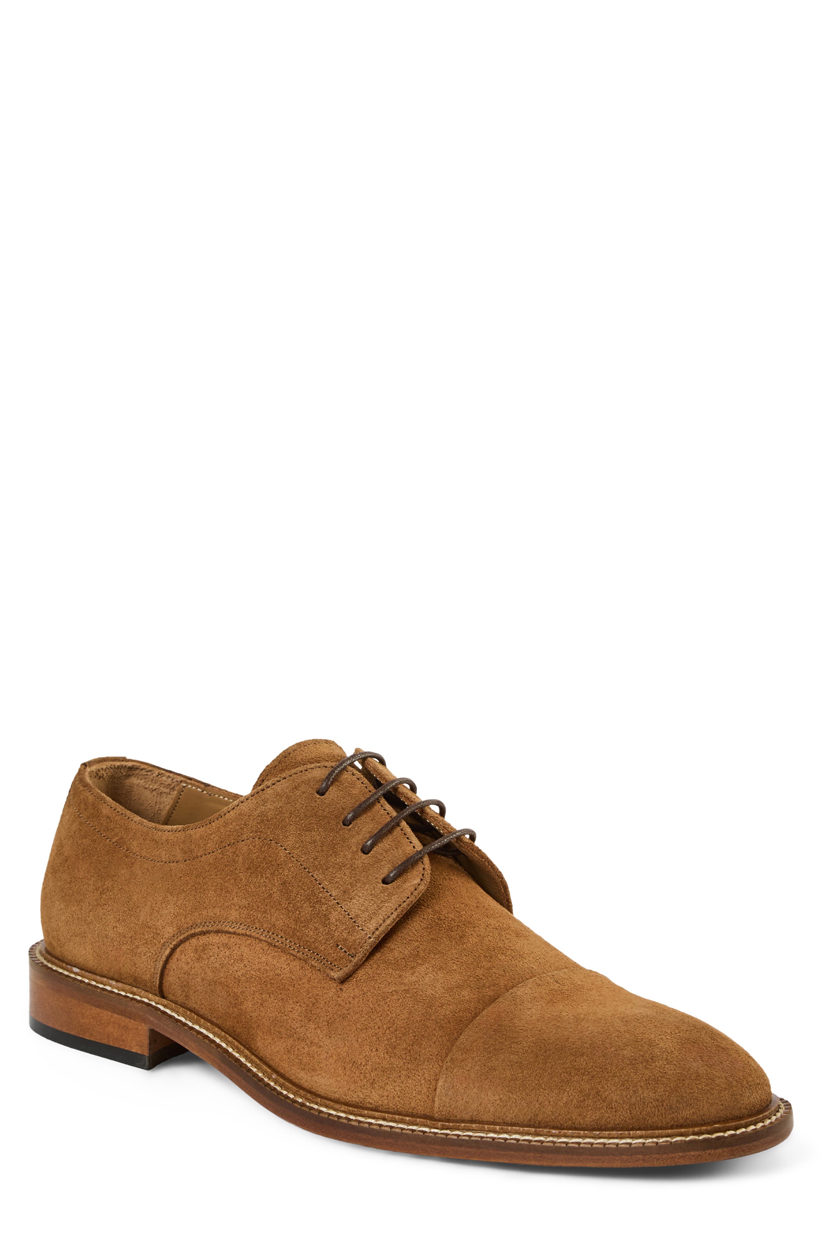 Vasco Cap Toe Leather Derby, Main, color, TOBACCO SUEDE