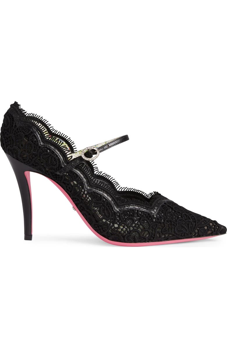 Gucci Virginia Pointy Toe Mary Jane Pump, Alternate, color,