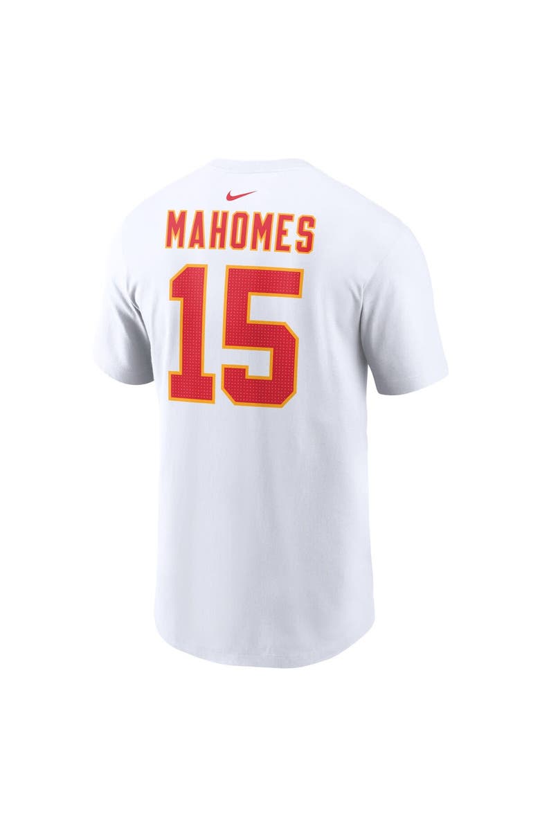 Nike Men's Nike Patrick Mahomes White Kansas City Chiefs Super Bowl LVIII Patch Player Name & Number T-Shirt, Alternate, color,