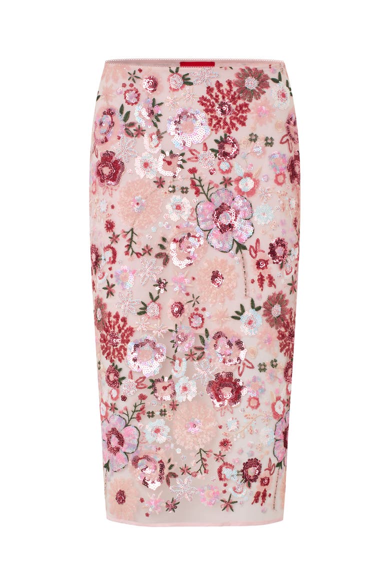 Brooklyncras Embellished Midi Skirt, Alternate, color, Multi Flower