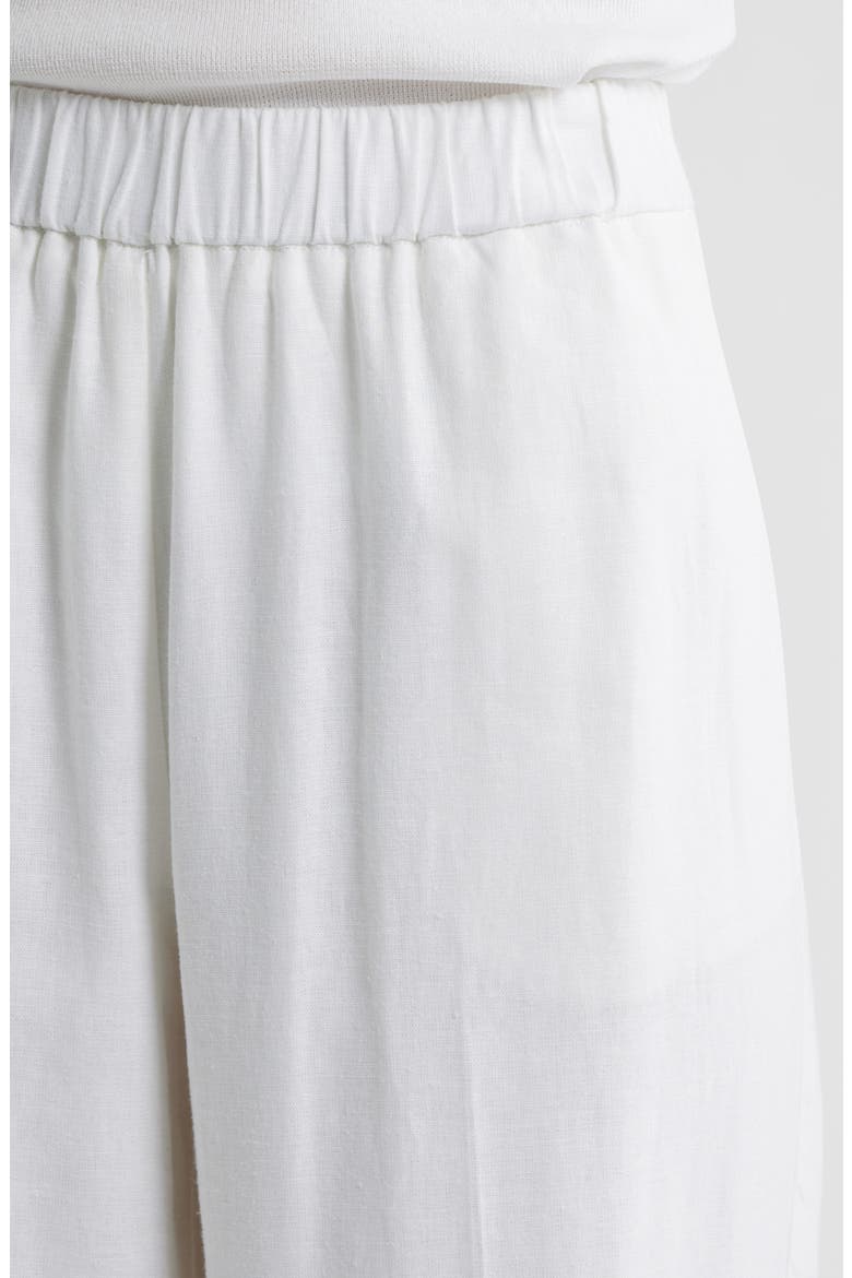 Straight Leg Linen Blend Pants, Alternate, color, CRISP WHITE