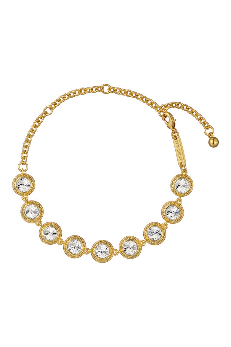 Solace Solitaire Sparkle Crystal Bracelet, Main, color, GOLD TONE/ CLEAR CRYSTAL