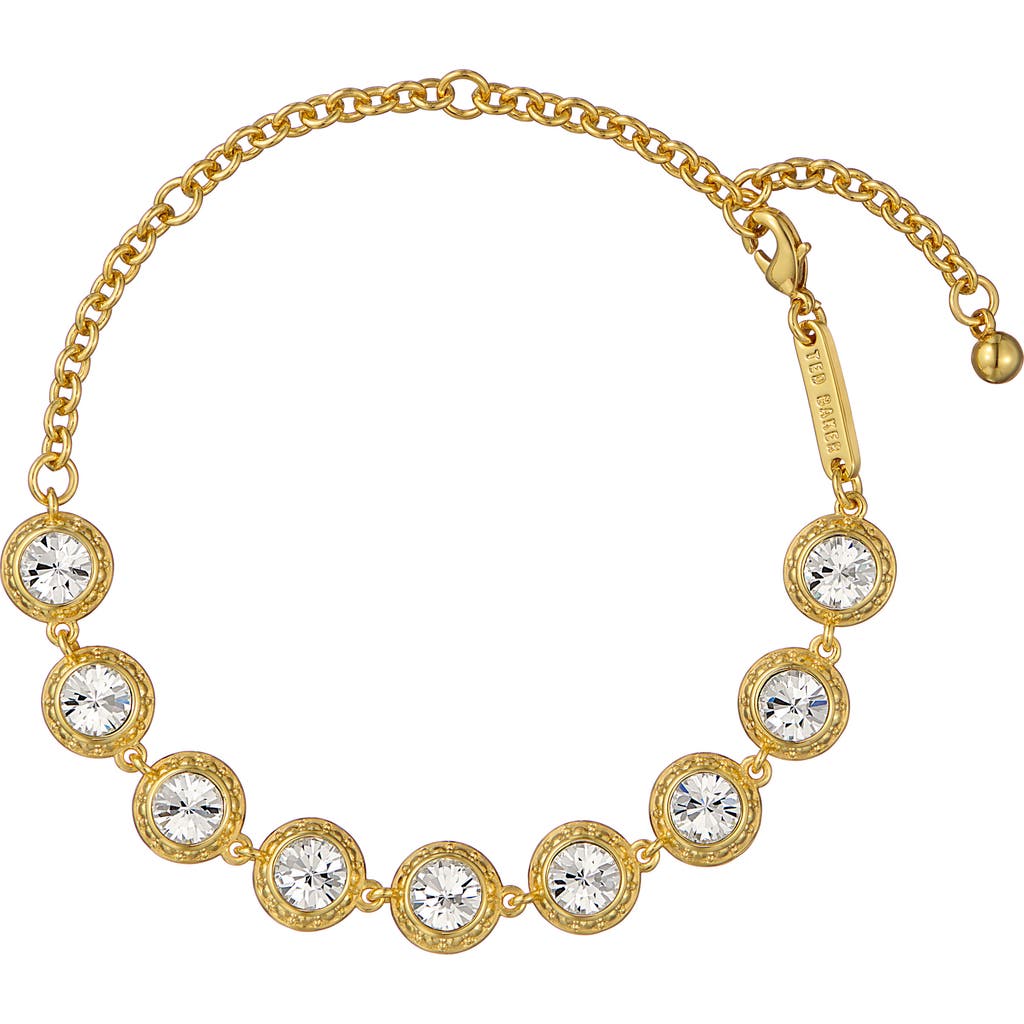 Ted Baker Solace Solitaire Sparkle Crystal Bracelet In Gold