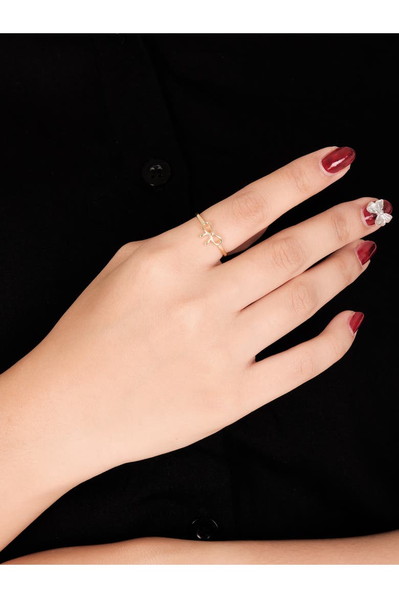 Bow Ring in 14K Gold, Alternate, color, Yellow Gold