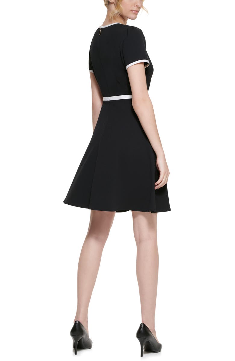 green emerald velvet dress Karl Lagerfeld Paris Women's Tweed Fit and Flare Dress, Soft White Black,  10 at Amazon Women's Clothing store