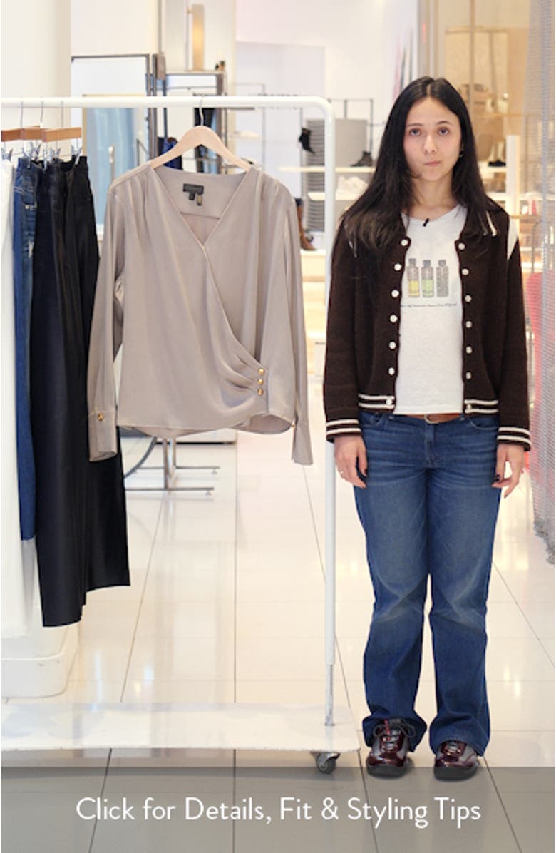 Hammered Satin Wrap Top, sales video thumbnail