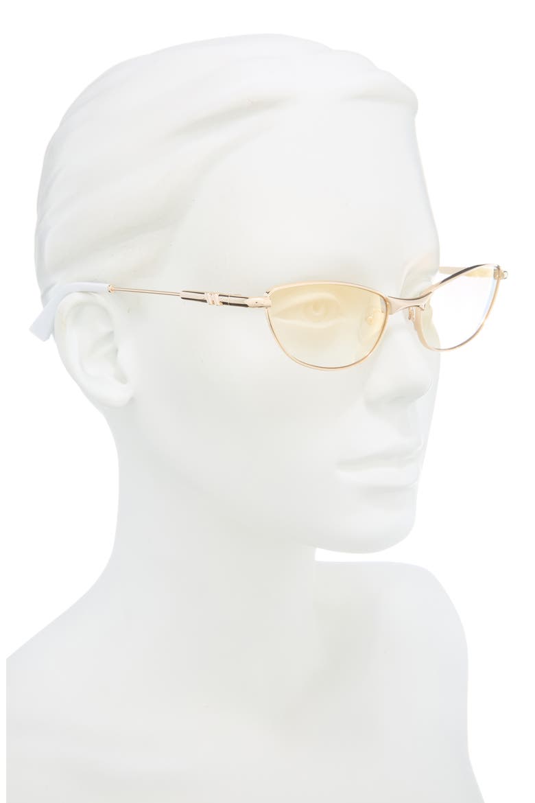 Thorned Oval Sunglasses, Alternate, color, GOLD / TAN GRAD