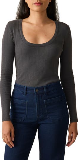Faherty Pacific Pointelle Scoop Neck Top | Nordstrom