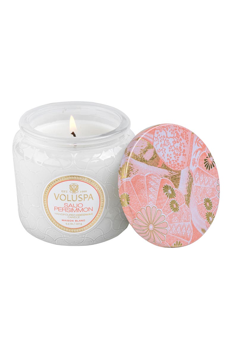 Saijo Persimmon Petite Jar Candle, Main, color, SAIJO