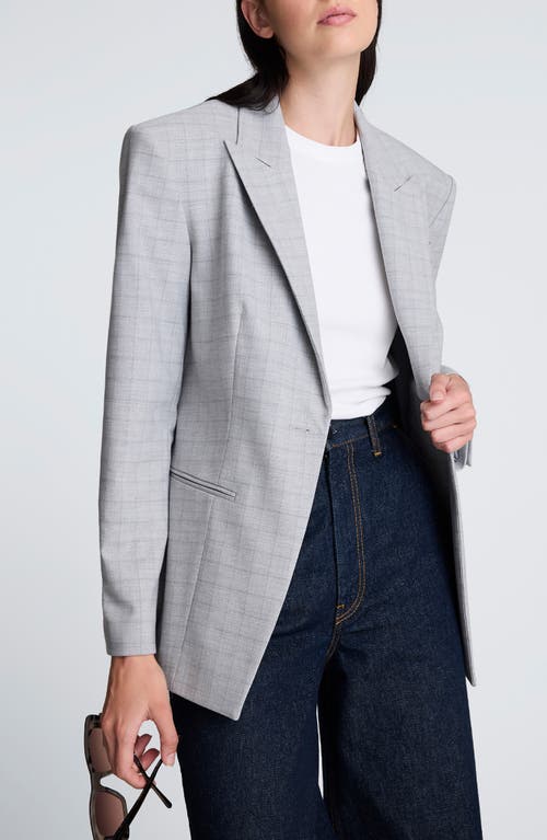 Kenneth Cole Slim Fit Windowpane Plaid Jacket In Gray