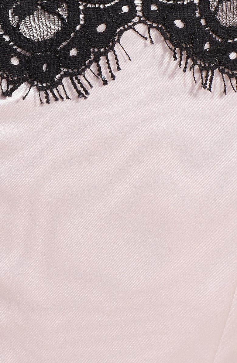 After Six Sleeveless Lace & Satin Cocktail Dress, Alternate, color, 