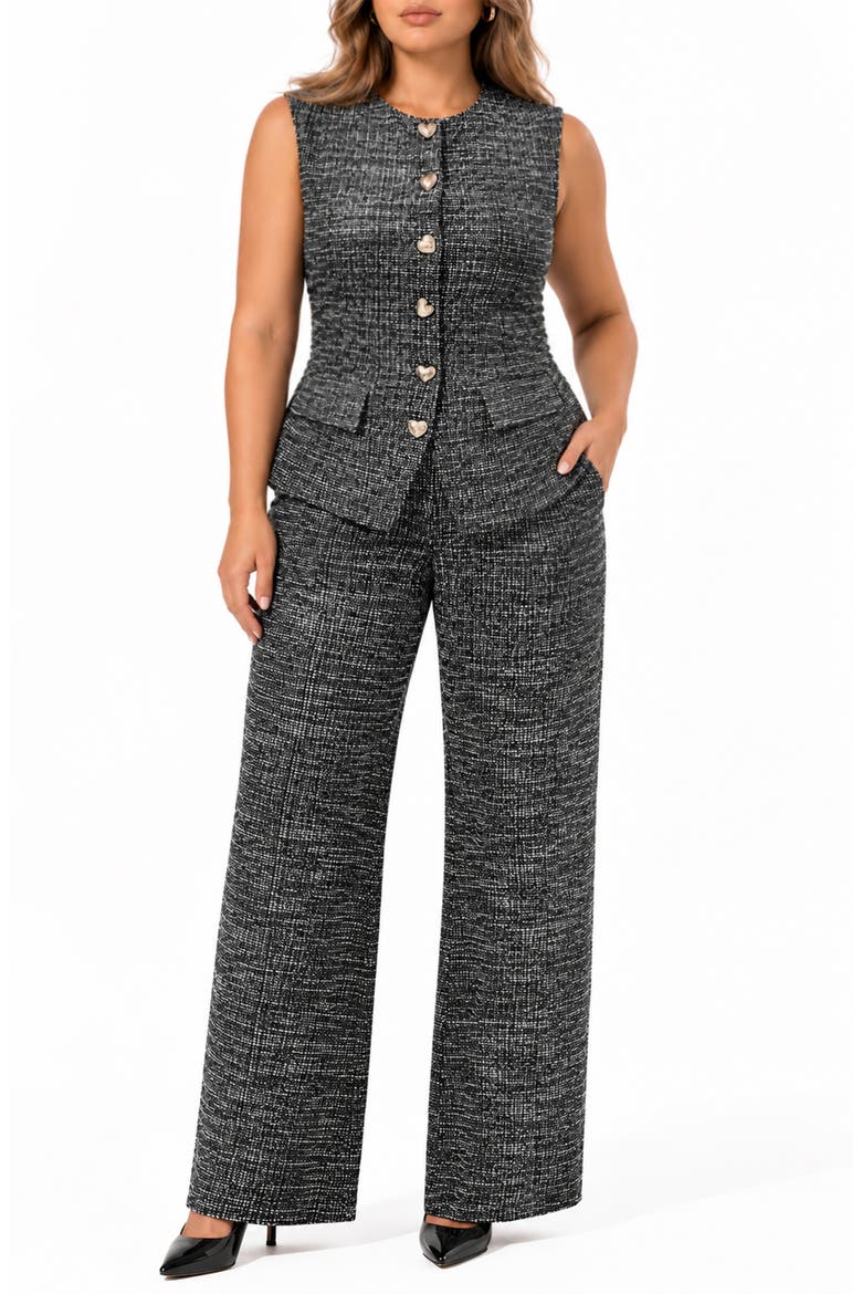Ilisa Wide Leg Pants, Alternate, color, DARK GREY