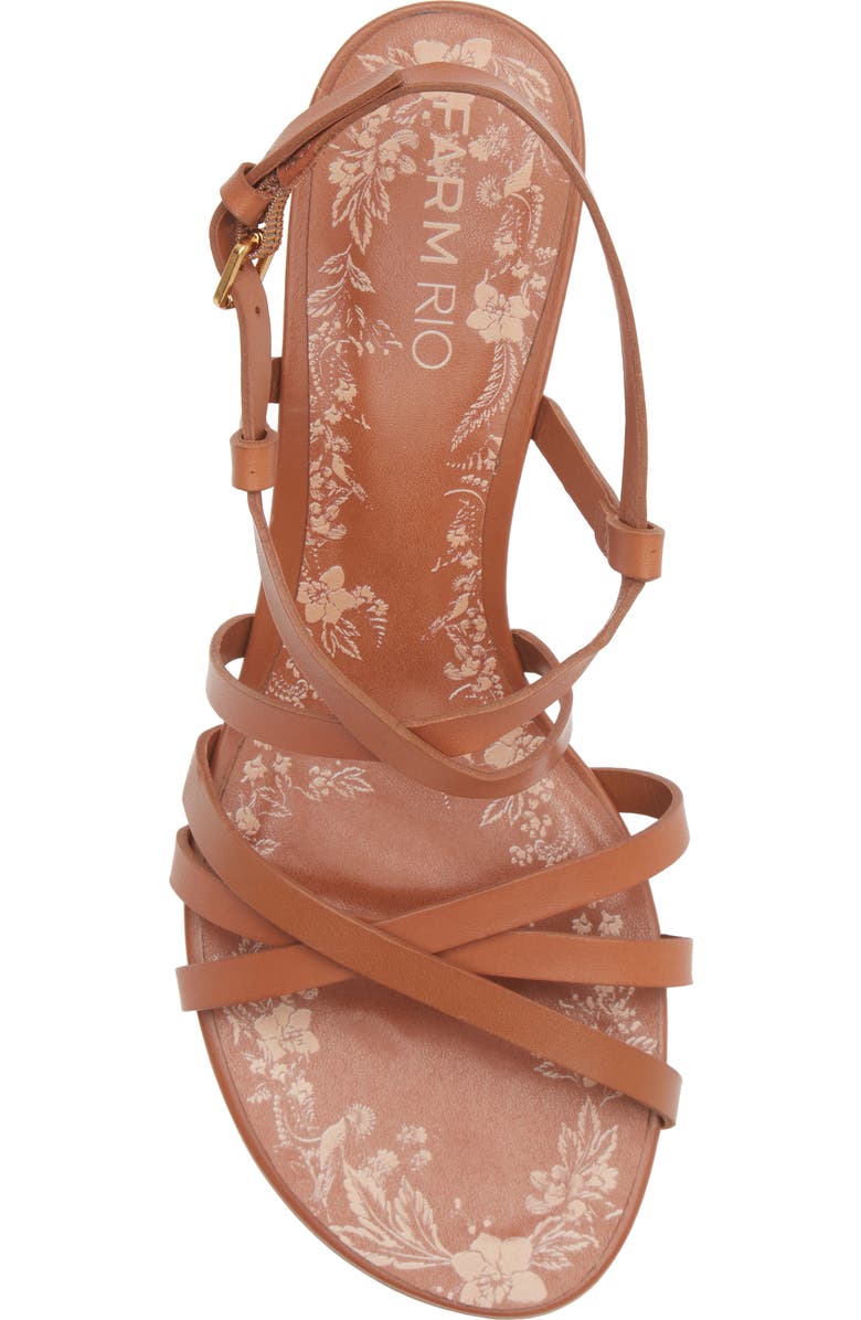 FARM Rio Spring Kitten Heel Leather Sandal, Alternate, color, Cuoio