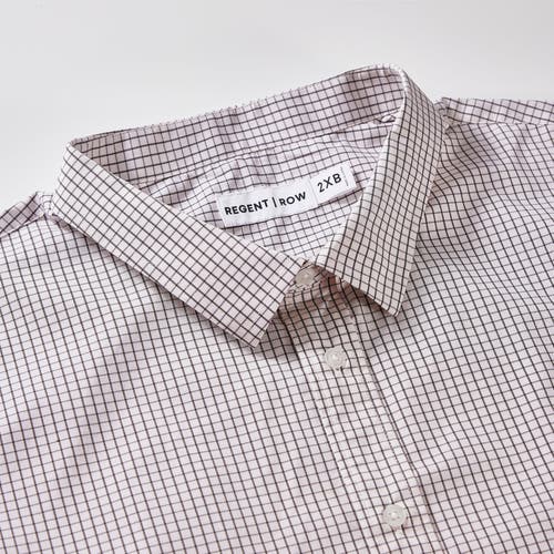 Regent Row Big And Tall Stanton Shirt Short Sleeve Button Down In Sand-check-13