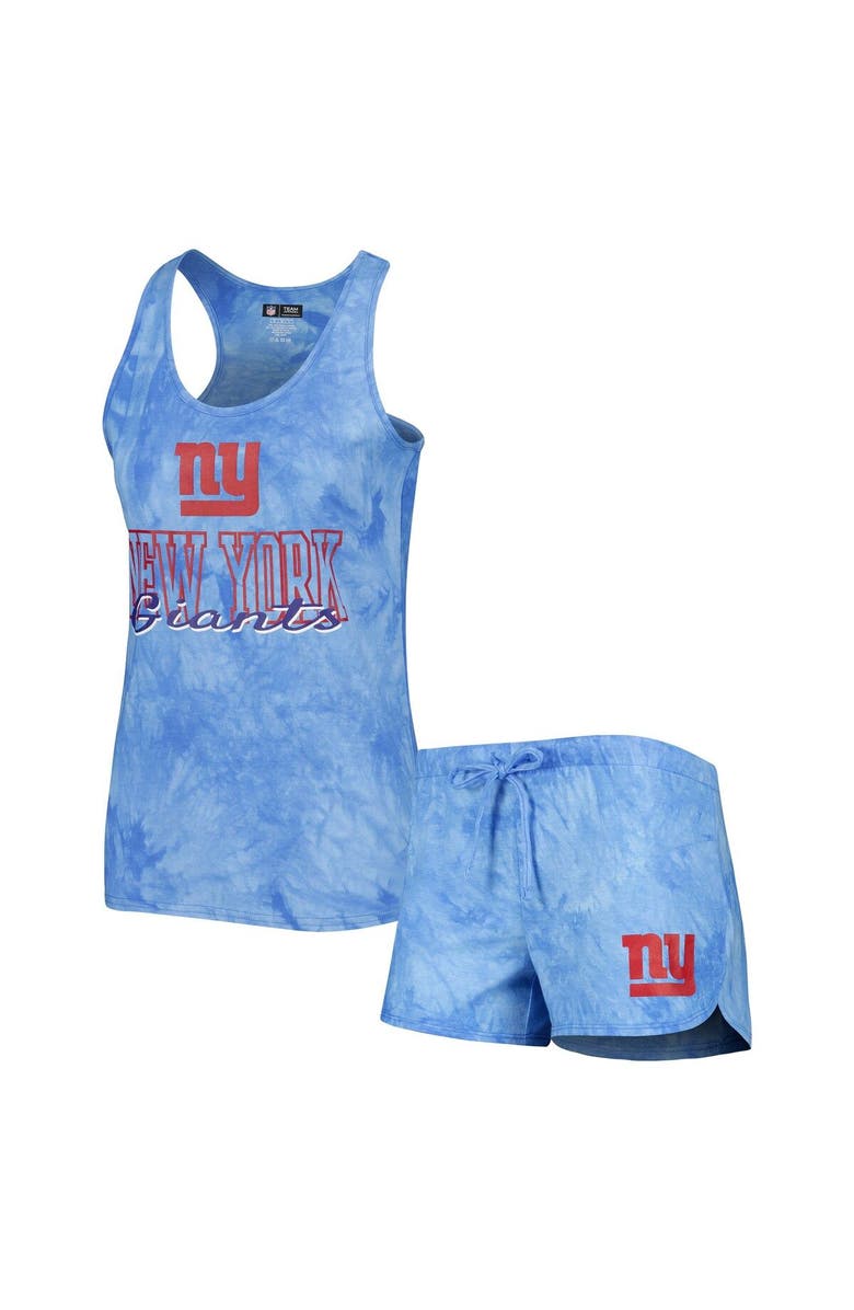 CONCEPTS SPORT Women's Concepts Sport Royal New York Giants Billboard Scoop Neck Racerback Tank and Shorts Sleep Set, Main, color, 