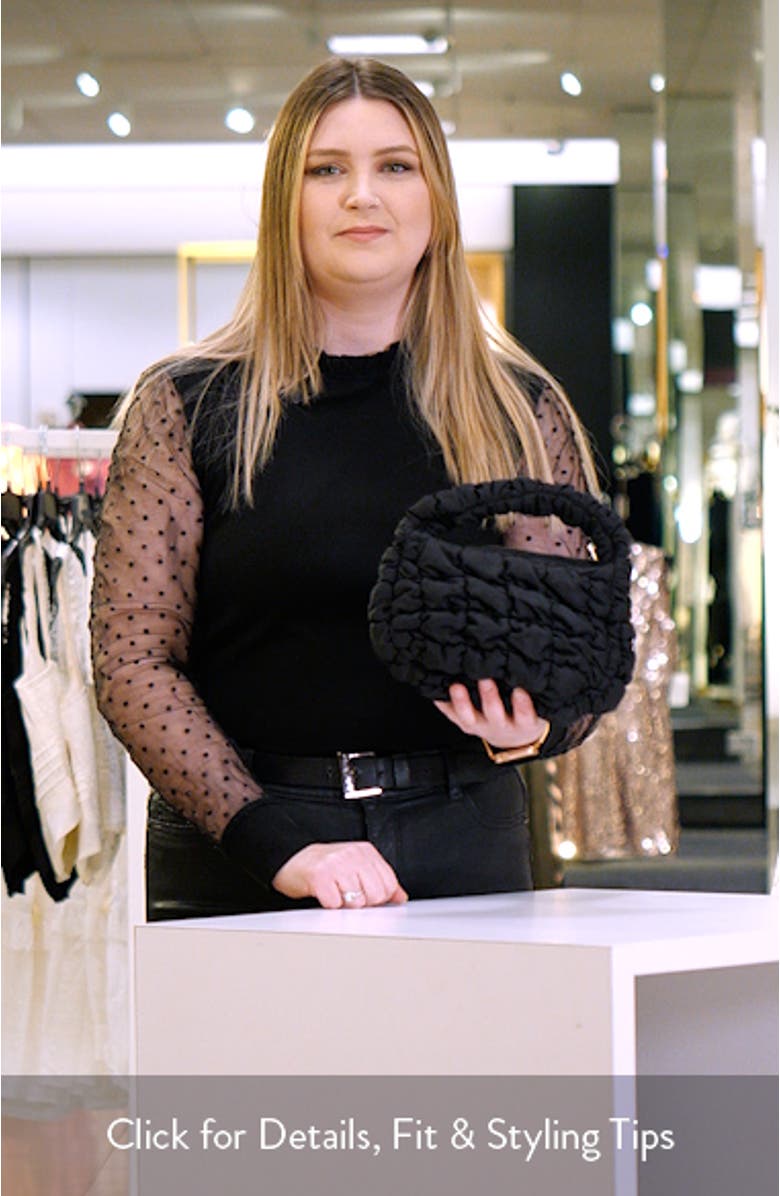 Micro Quilted Cotton Blend Top Handle Bag, sales video thumbnail