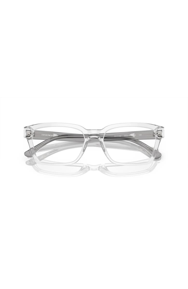 Emporio Armani 55mm Rectangle optical glasses, Alternate, color, Transparent