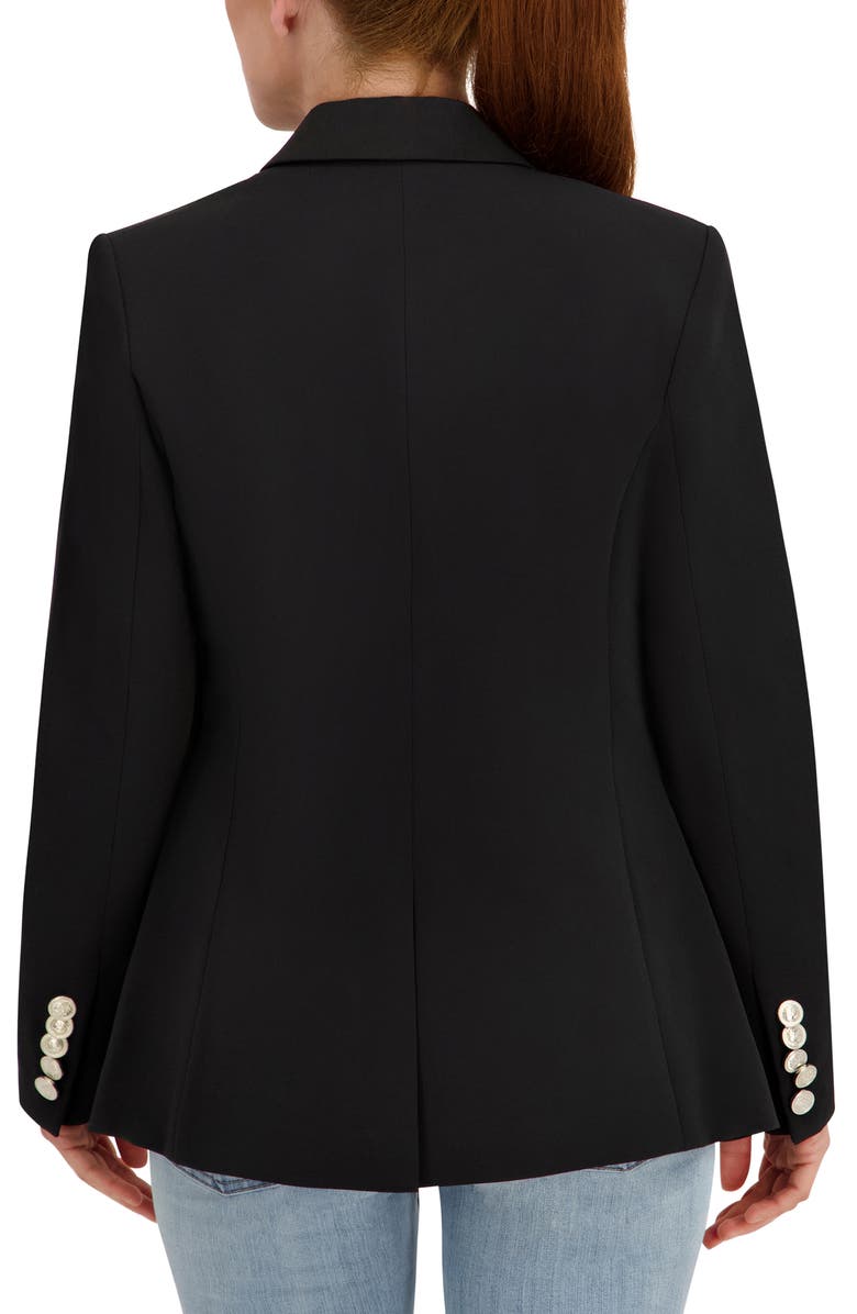 Ookie & Lala Double Breasted Blazer, Alternate, color, Black/ Silver