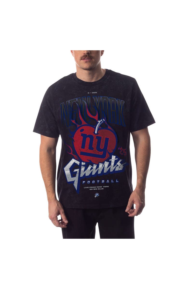 THE WILD COLLECTIVE Unisex The Wild Collective Black New York Giants Tour Band T-Shirt, Main, color, Black