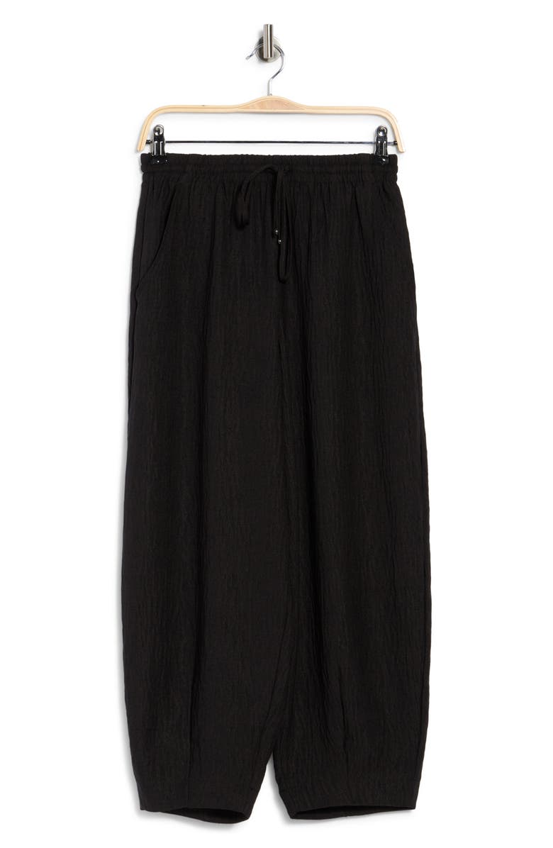 MAX STUDIO Drawstring Lantern Pants, Alternate, color, Black-Black