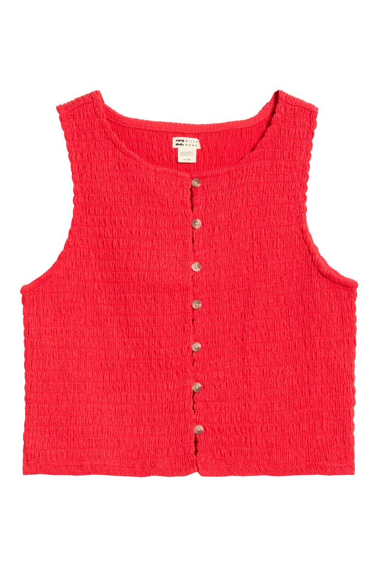 Kelsey Button-Up Sleeveless Top, Alternate, color, FIESTA RED