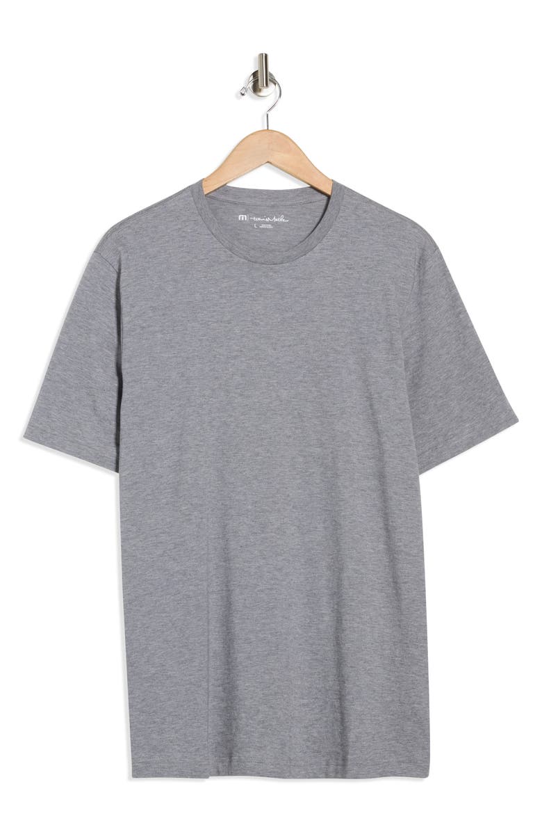 TravisMathew Solid Crewneck T-Shirt, Alternate, color, Heather Grey
