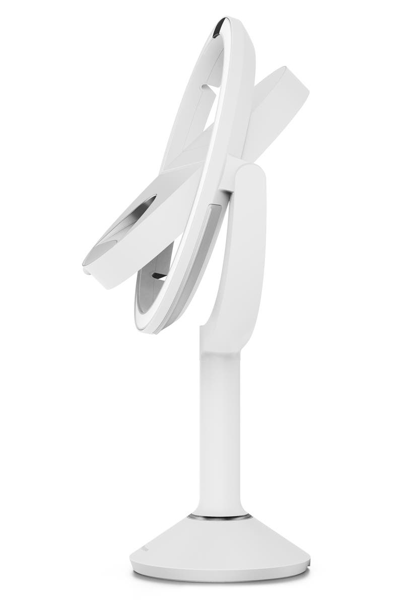 simplehuman Sensor Mirror Trio, Alternate, color, White Steel