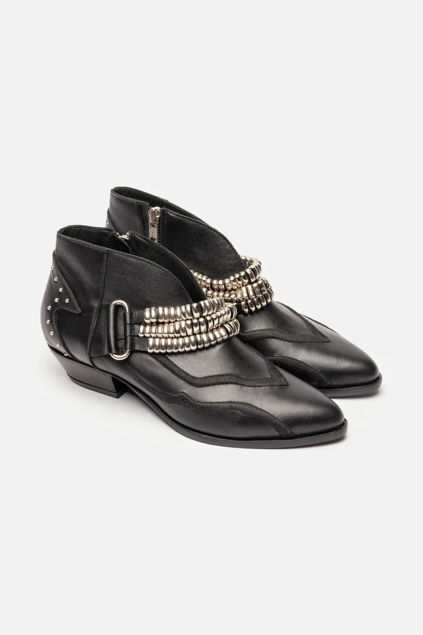 Skill before strength Bootie, Main, color, Black