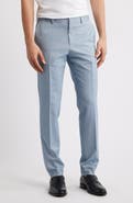 BOSS Genius Slim Fit Flat Front Stretch Dress Pants