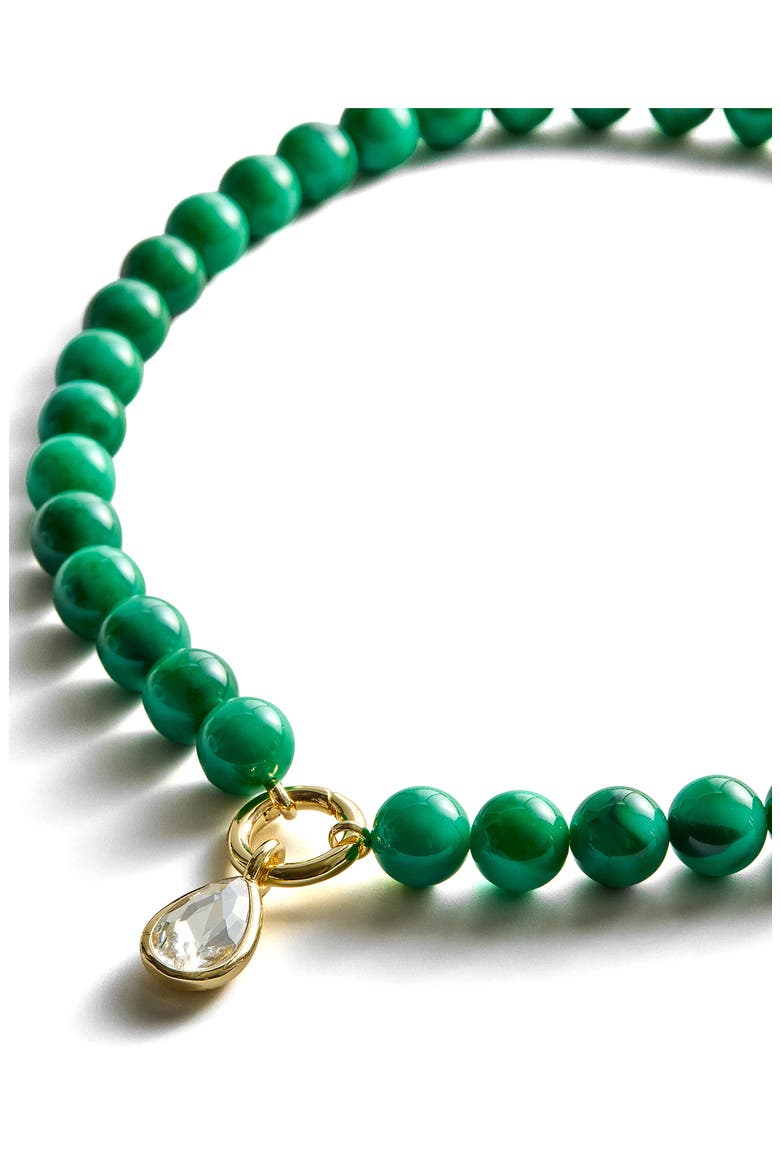 Janette Beaded Pendant Necklace, Alternate, color, GREEN