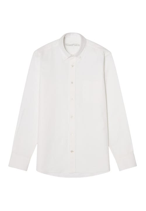 Robert Talbott Harrison Button Down Pique Shirt In White