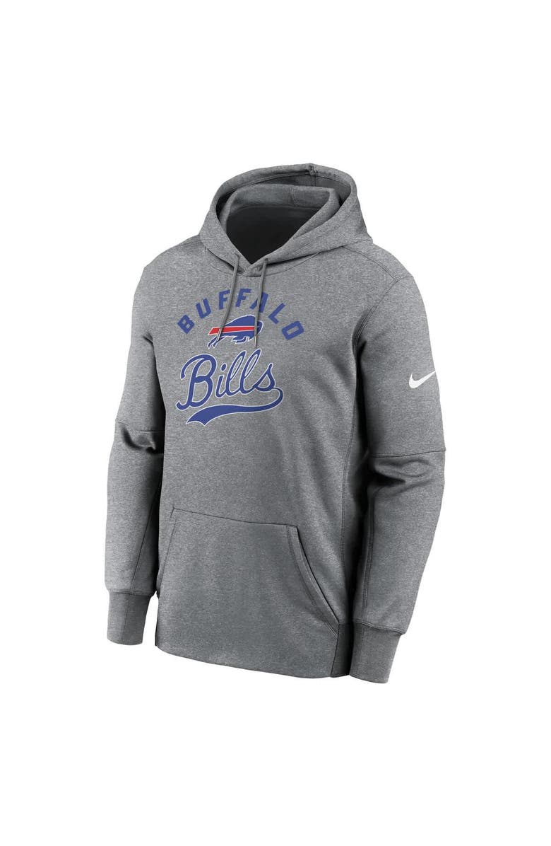Nike Men's Nike Heather Gray Buffalo Bills Performance Fleece Pullover Hoodie, Alternate, color, 