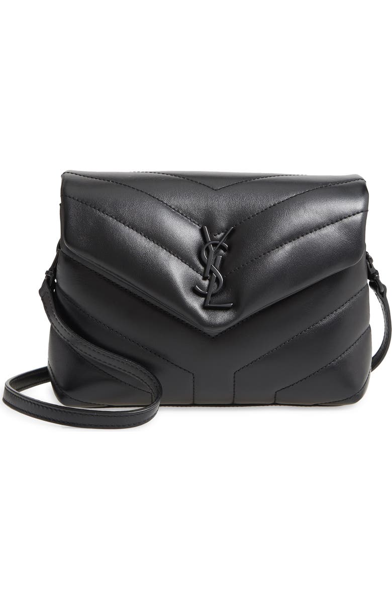 Saint Laurent Toy Loulou Leather Crossbody Bag, Main, color,