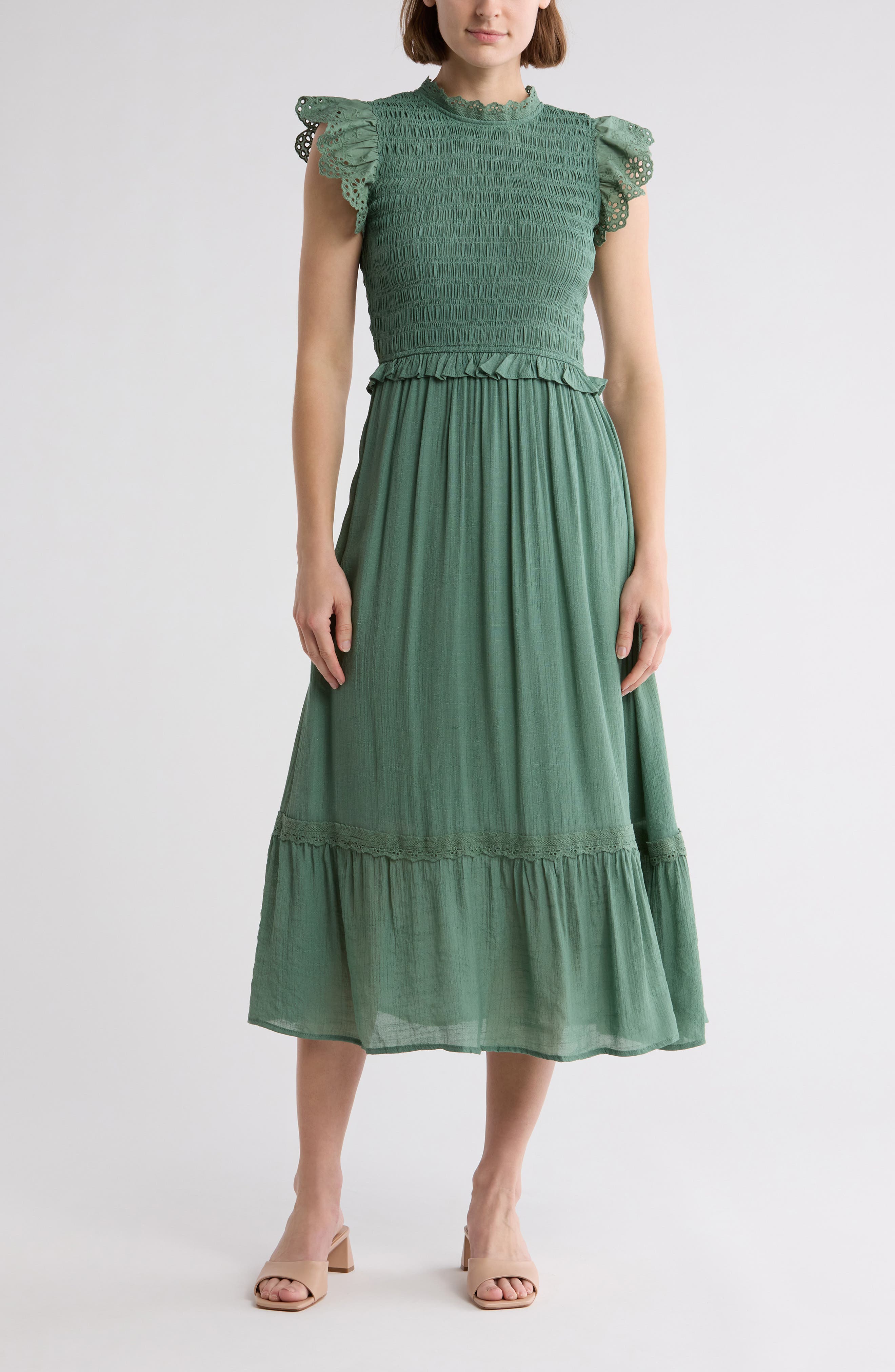 Blu Pepper Smocked Maxi Dress