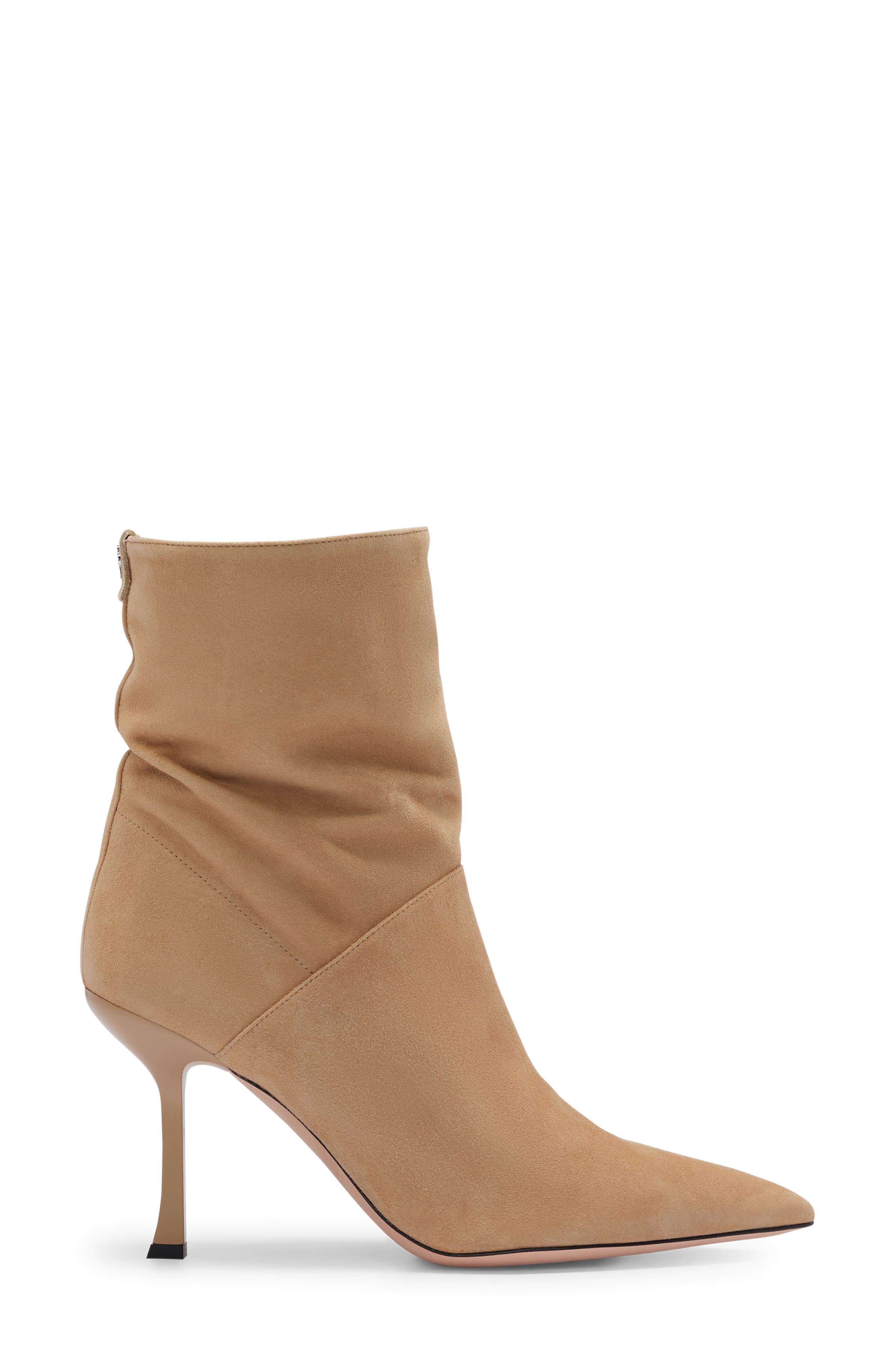 BOSS Vivian Pointed Toe Bootie, Alternate, color, Beige