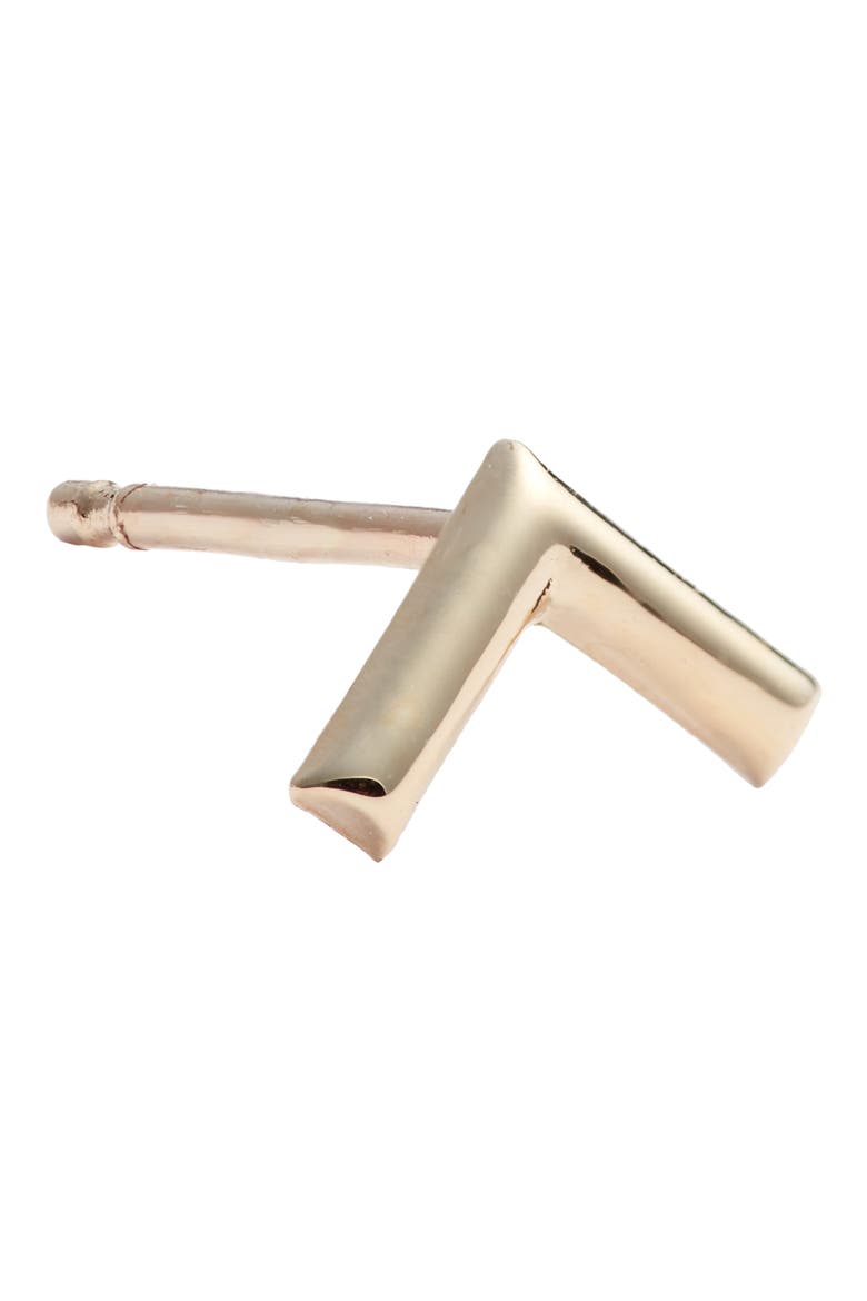 14K Gold Chevron Earrings, Alternate, color, 14K YELLOW GOLD