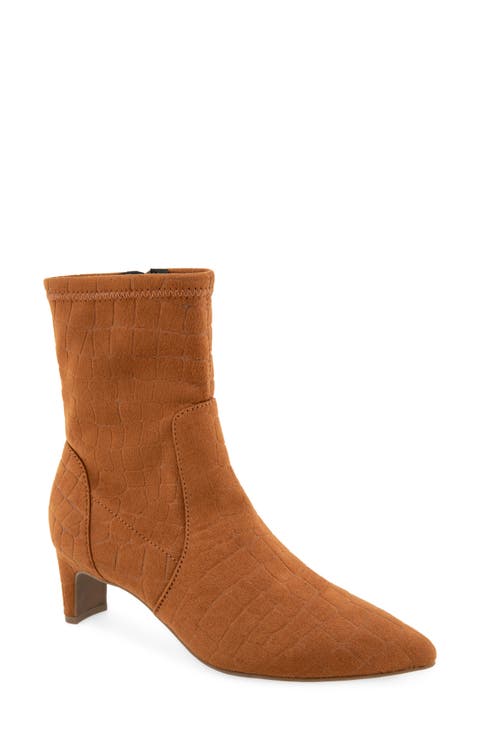 Bindi Croc Embossed Bootie