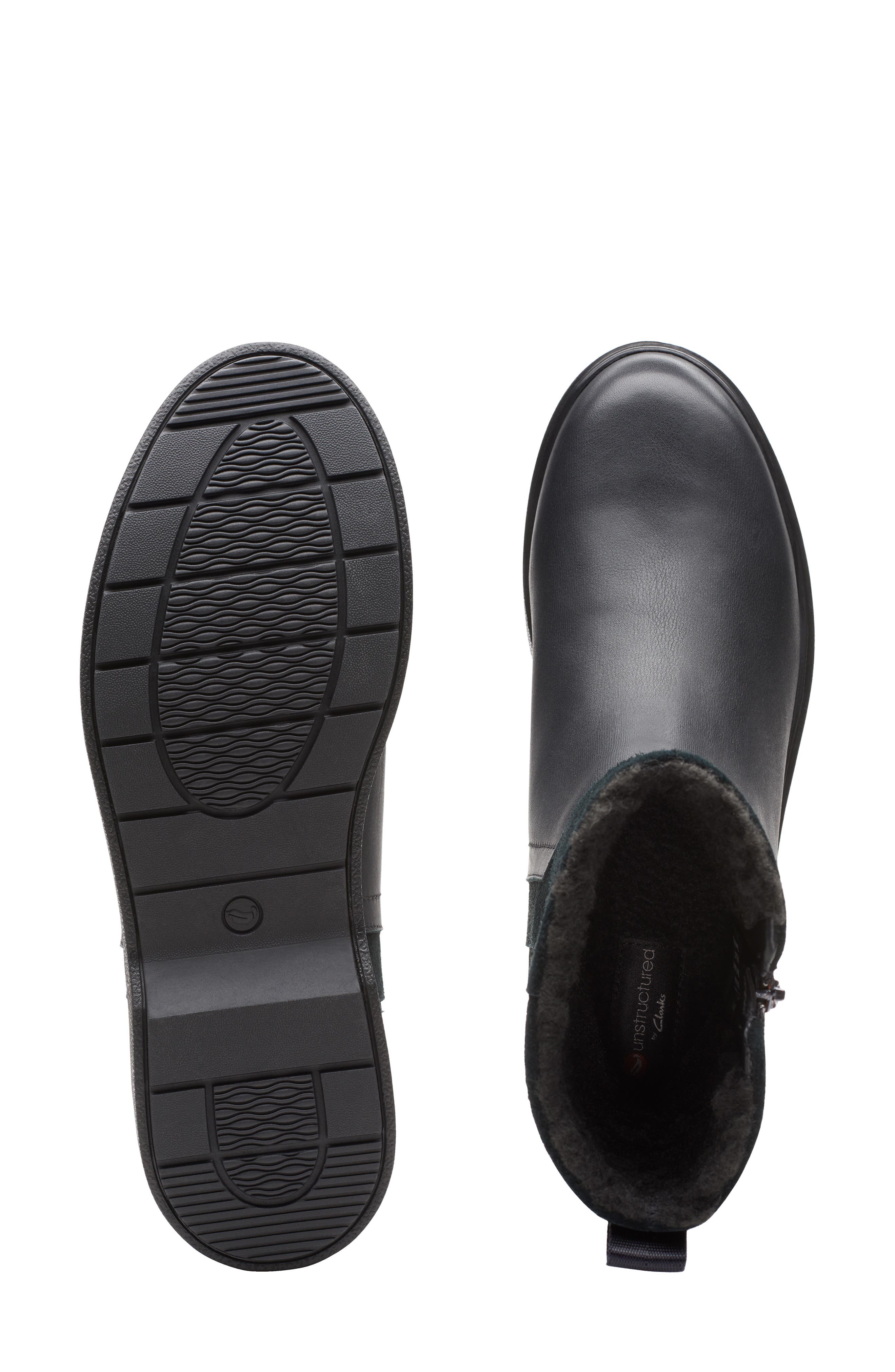 Clarks<sup>®</sup> Unstructured Elda Faux Fur Lined Waterproof Mid Boot, Alternate, color, 