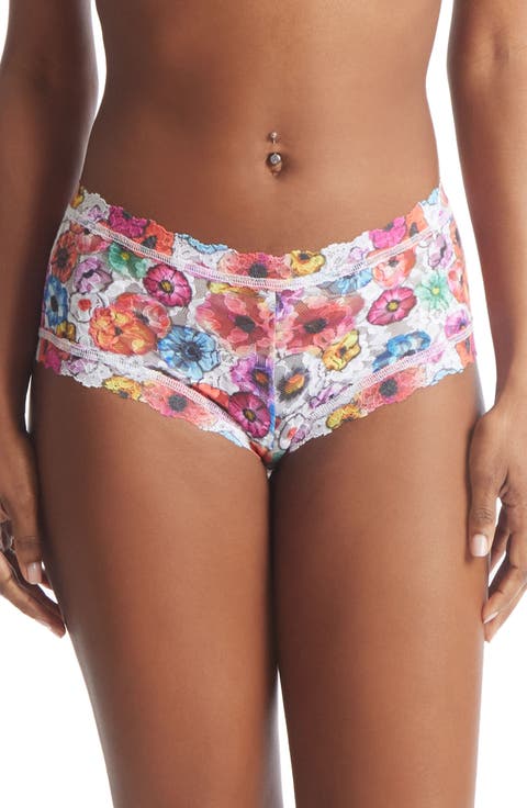 Print Signature Lace Boyshorts
