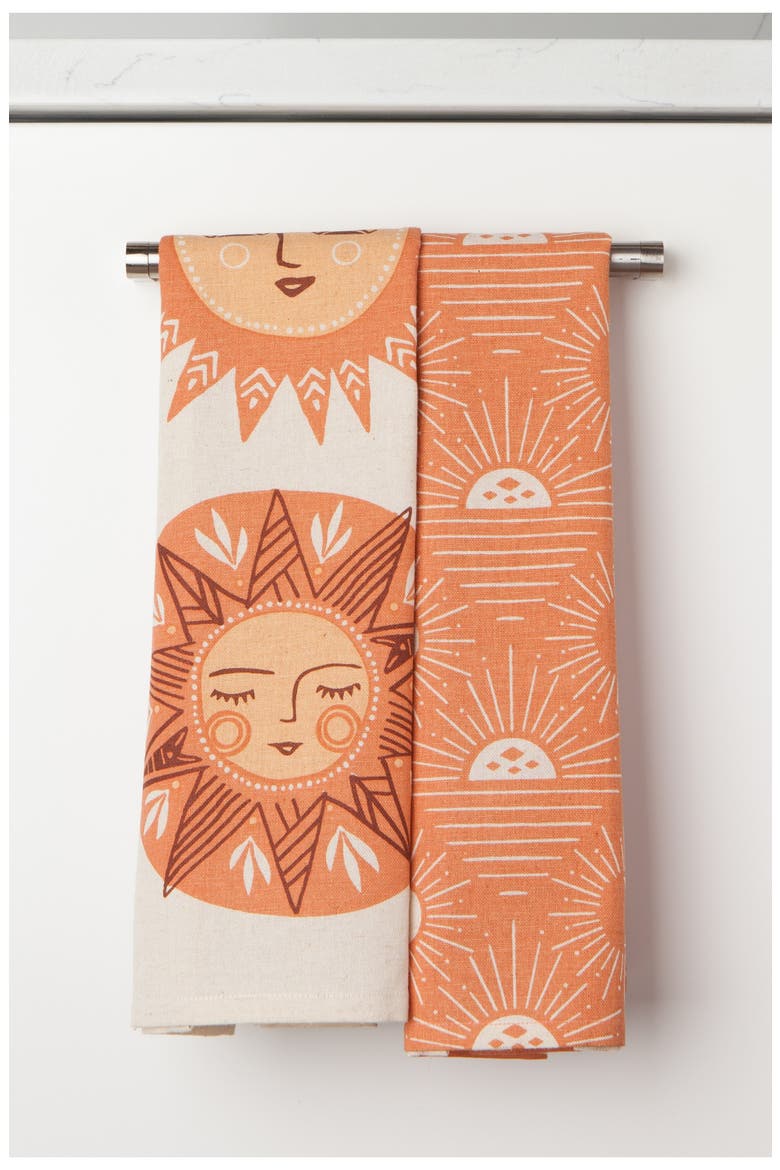 Soleil Set of 2 Tea Towels, Alternate, color, SOLEIL