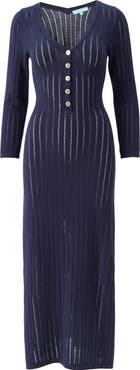 Melissa Odabash Jade Long Sleeve Semisheer Cotton Cover-Up Dress