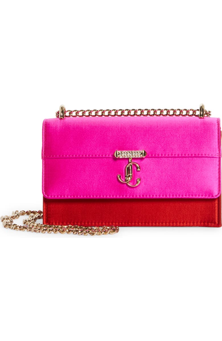 Jimmy Choo Avenue Bohemia Satin Shoulder Bag, Main, color,