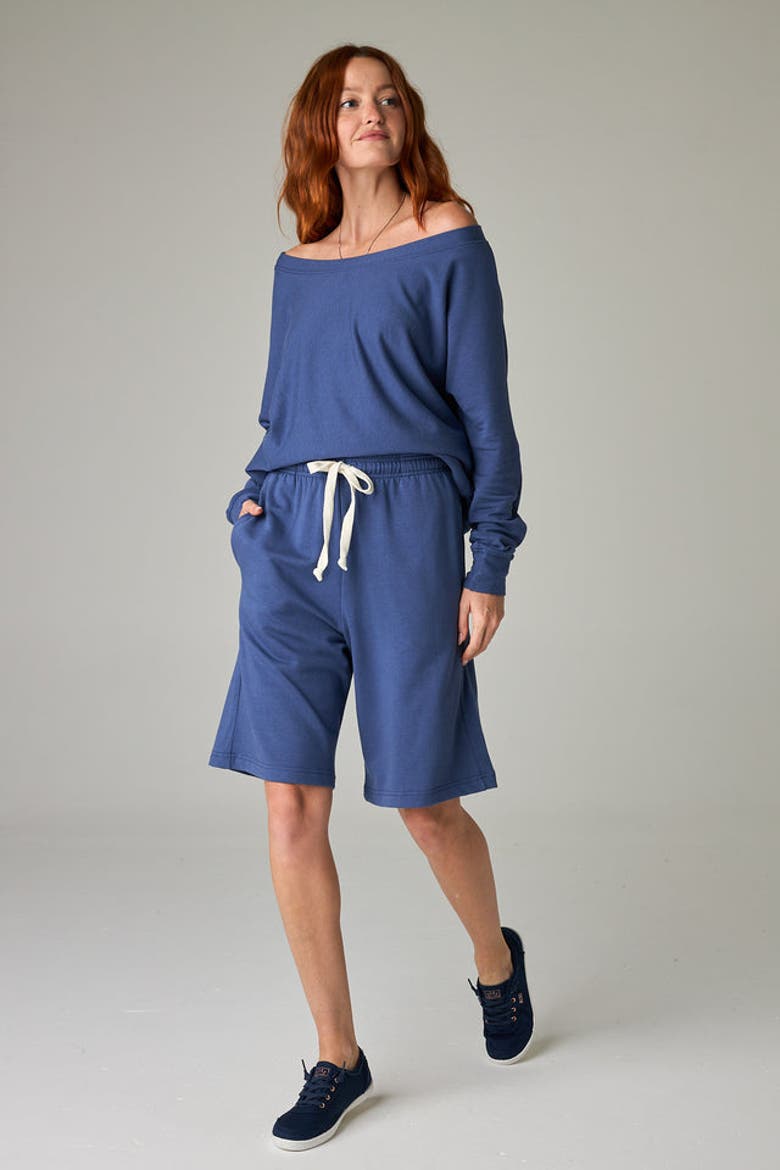 Baikal Eco-Luxe Fleece Bermuda Short - Cloud-Soft Comfort, Alternate, color, Deep Ocean