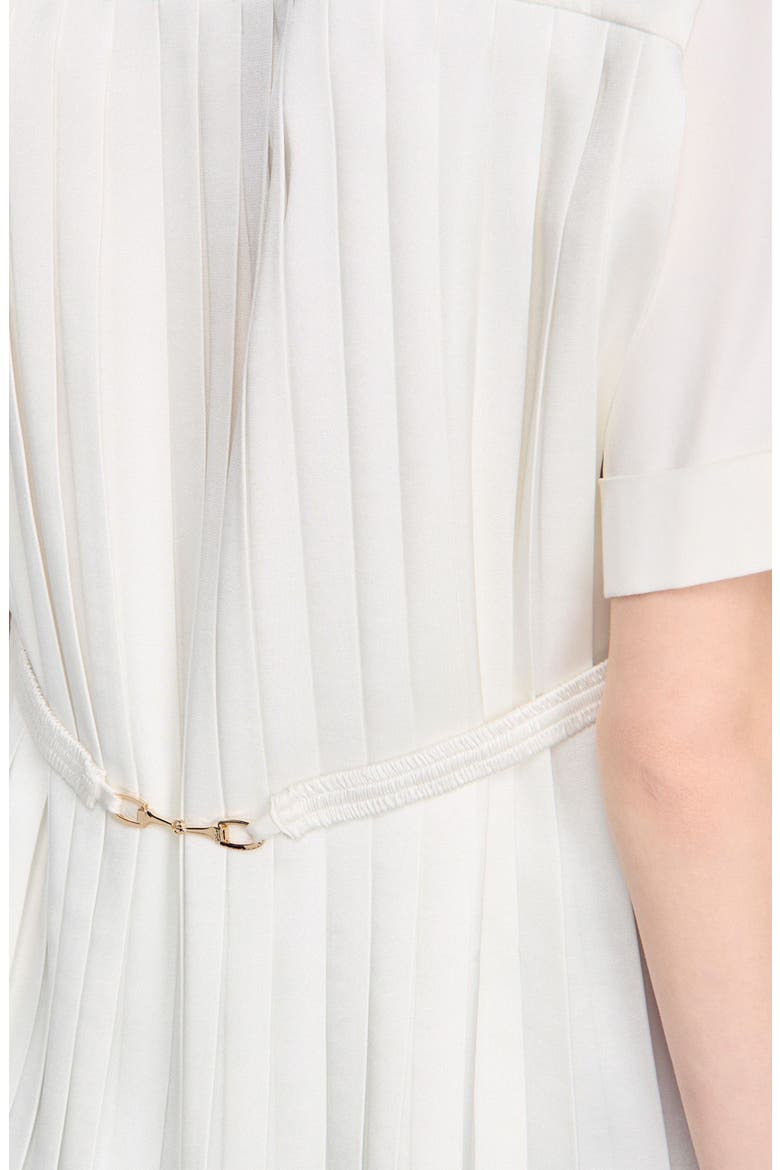 Pleated back shirt, Alternate, color, Ecru
